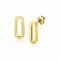 14mm ZINZI 14K Gold Stud Earrings Trendy Paperclip Chain ZGO359