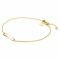 ZINZI Gold 14 karaat gouden armband plaatje glad ZGA176