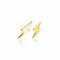 10mm ZINZI 14K Gold Stud Earrings Lightning Bolt ZGO402