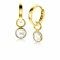ZINZI 14K Gold Earrings Pendants Round White Zirconia 7mm ZGCH391 (excl. hoop earrings)