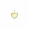 10mm ZINZI 14K Gold Pendant Shiny Heart with White Gold Pearls ZGH364-10 (excl. necklace)