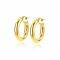 ZINZI Gold 14 karaat gouden oorringen ronde buis 21 x 4mm ZGO265