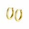 15mm ZINZI 14K Gold Hoop Earrings White Zirconias Square Tube 15 x 2,1mm ZGO429Z