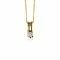 ZINZI Gold 14 karaat gouden strakke bicolor hanger 11mm met 1 diamant totaal 0,20crt ZGH54 (zonder collier)