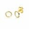 ZINZI Gold 14 karaat gouden oorknoppen open rond 6mm ZGO163