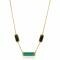 ZINZI Gold Plated Sterling Silver Fantasy Necklace with Rectangular Color Stones in Green and Black 42-45cm ZIC2112