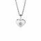 APRIL Pendant 12mm Sterling Silver Heart Birthstone Diamond White Zirconia (excl. necklace)