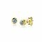 DECEMBER Stud Earrings 4mm Gold Plated with Birthstone Blue Topaz Zirconia