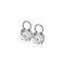 ZINZI Sterling Silver Earrings Pendants Round White ZICH1300 (excl. hoop earrings)