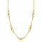 ZINZI Gold Plated Sterling Silver Necklace Curb Chains Combined with Larger Oval Chains 42-45cm ZIC2412G