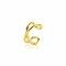 12,5mm ZINZI Gold Plated Sterling Silver Ear Cuff Crossover 5,5mm width (price per piece) ZIO-CUFF5G