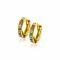 15mm ZINZI Gold Plated Sterling Silver Hoop Earrings Rainbow ZIO2172CR