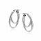 23mm ZINZI Sterling Silver Hoop Earrings Multi-look Double Tube ZIO2483