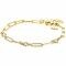 ZINZI Sterling Silver Bracelet 14K Yellow Gold Plated Paperclip Chain Zirconia