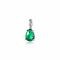 ZINZI Sterling Silver Pendant Drop Green ZIH2070GR