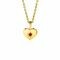 JULY Pendant 12mm Gold Plated Heart Birthstone Red Ruby Zirconia (excl. necklace)