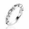 ZINZI Sterling Silver sturdy Chain Ring (3.7mm width) with Rectangular Smooth Chains and Twisted intermediate Chains ZIR2394