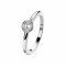 ZINZI Sterling Silver Stackable Ring Round White ZIR1298