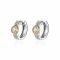 ZINZI zilveren bicolor oorringen 15x5mm rond wit ZIO1895