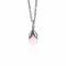 ZINZI zilveren hanger druppel roze ZIH1877R