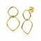 ZINZI Sterling Silver trendy EarRings 14K Yellow Gold Plated 45mm v
