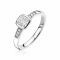 ZINZI Sterling Silver Stackable Ring Square White ZIR1664