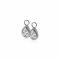 ZINZI Sterling Silver Earrings Pendants Drop White ZICH1303 (excl. hoop earrings)