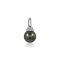 Zinzi zilveren hanger grijsgroene parel ZIH1019G 