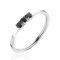 ZINZI Sterling Silver Stackable Ring Prong Setting Black ZIR2127Z