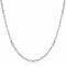 ZINZI Sterling Silver Necklace with Paperclip Chains and Rectangular Baguette White Zirconias 45cm ZIC1993