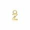 ZINZI Sterling Silver 14K Yellow Gold Plated Letter Ear Pendant Z (per piece)
