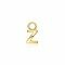 ZINZI Sterling Silver 14K Yellow Gold Plated Letter Ear Pendant Z (per piece)