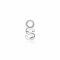 ZINZI Sterling Silver Letter Ear Pendant S (per piece)