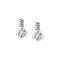 ZINZI Sterling Silver Stud Earrings Triangle White ZIO1663