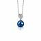 ZINZI zilveren parelhanger 18mm witte zirconia's blauwe parel ZIH1151B