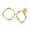 ZINZI Sterling Silver trendy EarRings 14K Yellow Gold Plated 23mm