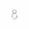 ZINZI Sterling Silver Letter Ear Pendant O (per piece)