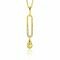 37mm ZINZI Gold Plated Sterling Silver Pendant with Trendy Open Oval Shape White and Drop Pendant Green Peridot ZIH2430 (excl. necklace)