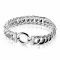 ZINZI Sterling Silver Curb Chain Bracelet width 13mm 19,5cm ZIA834