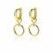 ZINZI Sterling Silver Ear Pendants 14K Yellow Gold Plated Open