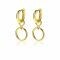 ZINZI Gold Plated Sterling Silver Earrings Pendants Open Circle 11mm ZICH1748G (excl. hoop earrings)