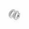 17mm ZINZI Sterling Silver Hoop Earrings White Zirconias 17x5mm ZIO1183