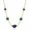 ZINZI Gold Plated Sterling Silver Chain Necklace with Color Stones 45-48cm ZIC1933