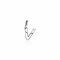 ZINZI Sterling Silver Letter Pendant V ZIH2140V