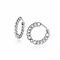 17mm ZINZI Sterling Silver Hoop Earrings Curb Chain from the side width 2mm ZIO1414