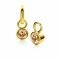 NOVEMBER Earrings Pendants Gold Plated with Birthstone Yellow Citrine Zirconia (excl. hoop earrings)