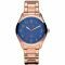 ZINZI Watch Blue Dial and Rose Golden Band