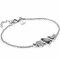 ZINZI Sterling Silver Fantasy Bracelet with White Zirconias and Grey Black Stones 18-21cm ZIA1944