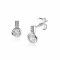 ZINZI Sterling Silver Stud Earrings Round White ZIO1662