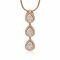 ZINZI Rose Gold Plated Sterling Silver Pendant Drops White ZIH1752R